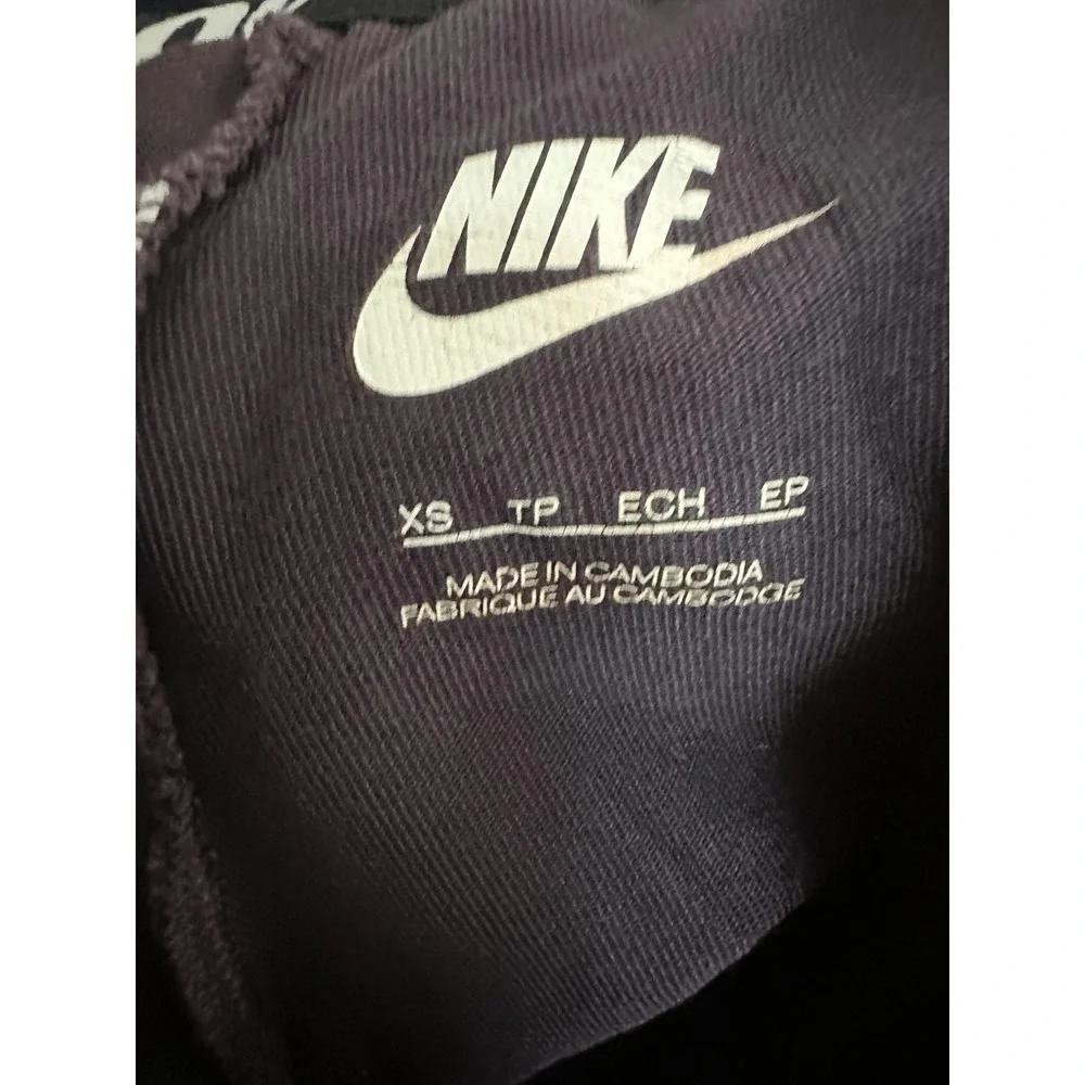 Nike Leggings Womens XS Purple Just Do It‎ Swoosh Cotton Blend Stretch Athletic